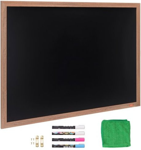 VEVOR Magnetische Kreidetafel mit Kalender und Pinnwand in Rustikales Braun, Wandmontage oder Aufsteller - Bild 1