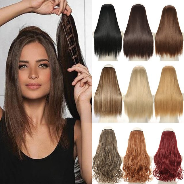 Lansa Haarverlängerungen Synthetisch, Blond Schwarz Grau, Damen - Bild 1