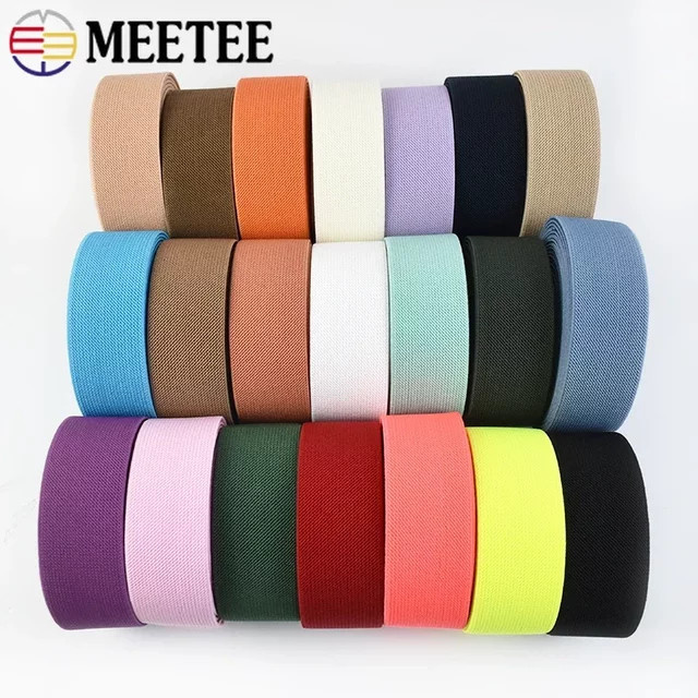 Meetee Elastisches Gummi-Stretch-Gurtband in Mehrfarbig für Nähen und DIY-Kleidungszubehör - Bild 1