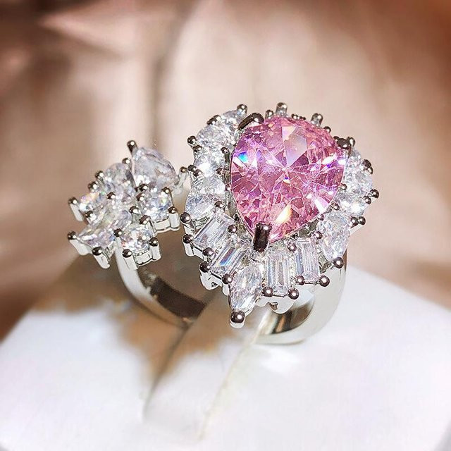 Caibao Ring, Rosa Zirkon, Damen - Bild 1