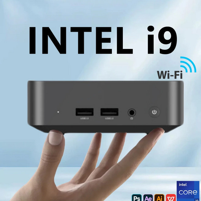 FUCHU Mini-PC mit Windows 11, Intel Core i9 10980HK, 16GB RAM und 1TB SSD, inklusive Wi-Fi und Bluetooth - Bild 1