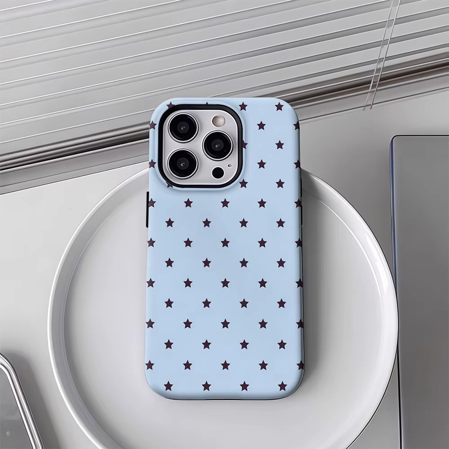 Potdemiel Sternenhimmel Handyhülle für iPhone 17 16 15 14 13 Pro Max Plus, Robuste Einzel- und Doppelschichtige Magnetische Schutzhülle, Blau - Bild 3