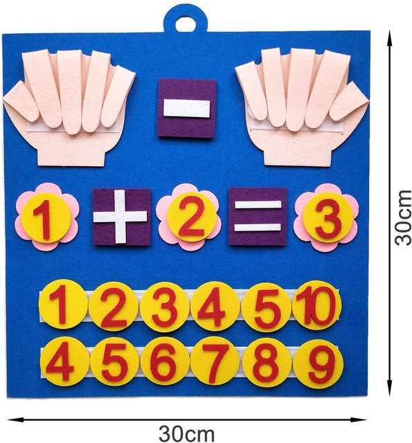 MTMA Kid Filz Finger Zahlen Mathe Spielzeug, Blau - Bild 1