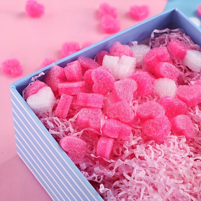 100 Stück Rosa Schaumstoffstreifen für DIY Geschenkboxen und Hochzeitsdekorationen - Bild 1