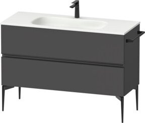 Duravit Waschtischunterschrank Sivida mit 2 Schubladen, Grau matt, B/T/H: 121 x 59,2 x 47,7 cm - Bild 1