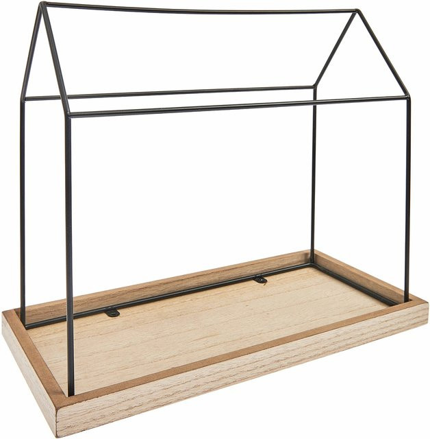 Rico Design Deko-Haus aus Metall mit Holzboden, B/T/H: 27 x 16,5 x 32 cm - Bild 1