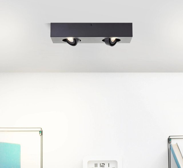 Brilliant Doro 2-flammige LED-Deckenleuchte GU10 in Schwarz und Sand - Bild 1