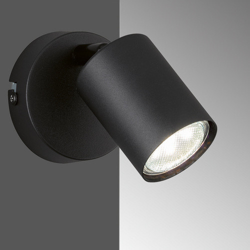 Fischer & Honsel Wandleuchte Vano, 1-flammig, Schwarz, Metall, GU10, LED - Bild 3