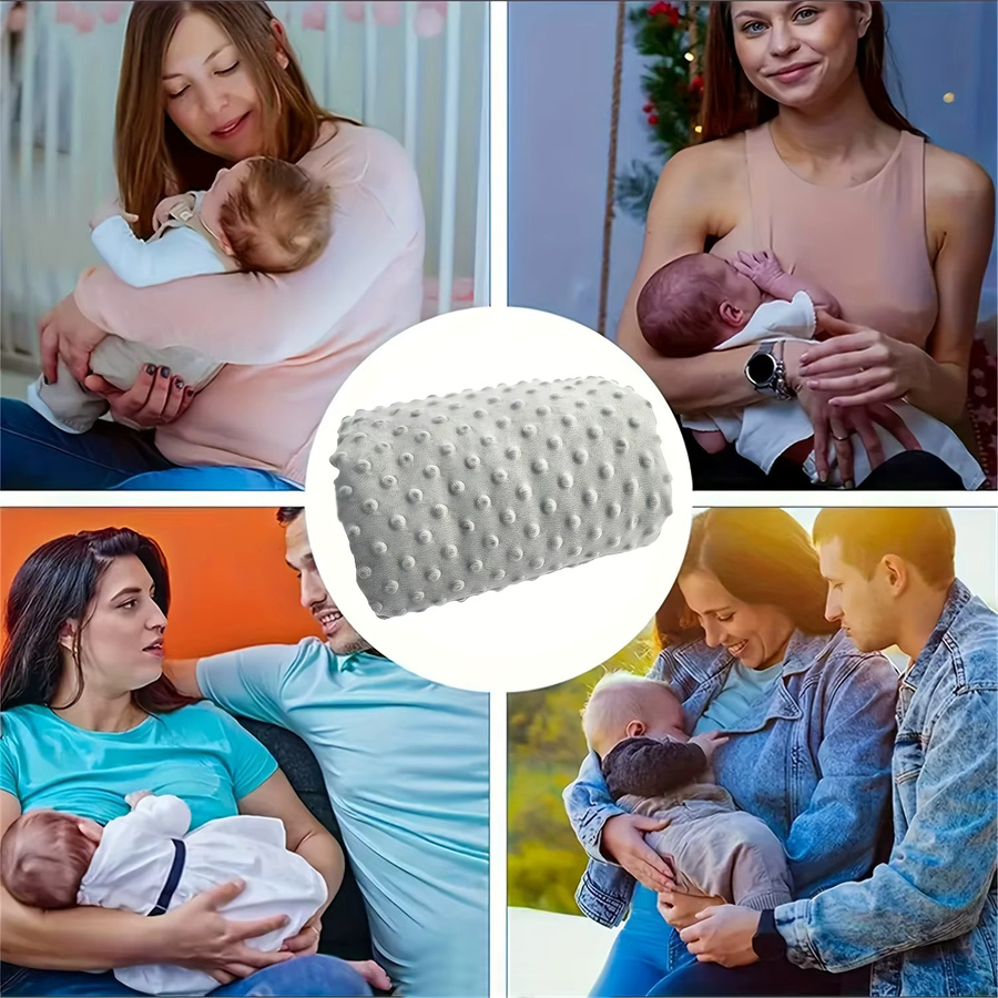 Crescent Baby-Armkissen in Grau für Neugeborene zur Unterstützung beim Stillen und Füttern - Bild 3