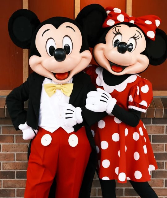 Potdemiel Mickey und Minnie Cartoon-Charakterkostüm, Maskottchen Werbekostüm, Bunt / Mehrfarbig - Bild 1