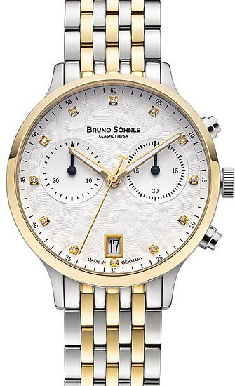 Bruno Söhnle Chronograph, Edelstahl, Weiß, Quarz, 35 mm, Damen - Bild 1