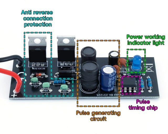 CPTDCL 12-V-Blei-Säure-Batterie-Desulfator mit umgekehrtem Polschutz und Batterielebensdauer-Verlängerung in Schwarz und Grün, 400 Ah - Bild 1