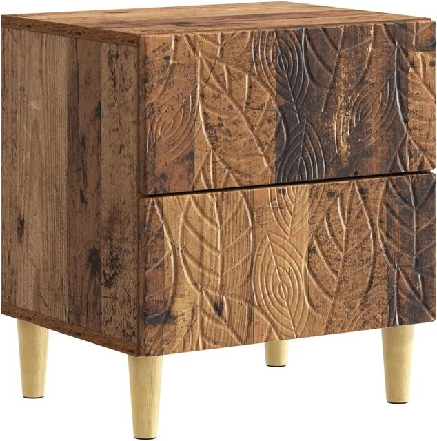 vidaXL Nachttisch aus Altholz und Eukalyptus in Braun, B/T/H: 43 x 34,5 x 48 cm - Bild 1