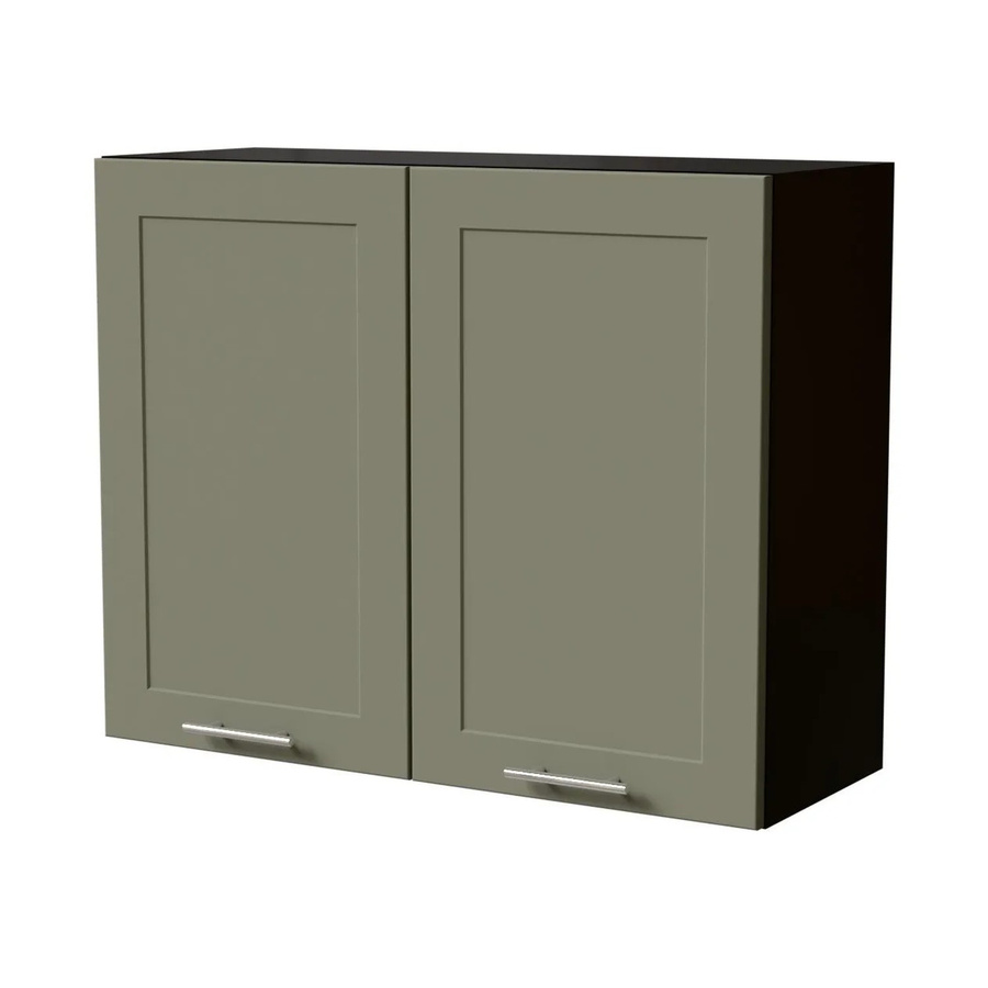 Feldmann-Wohnen Hängeschrank Oslo in Schwarz und Reed Green Matt mit Soft-Close-Türen, B/T/H: 90 x 32,5 x 72 cm - Bild 2