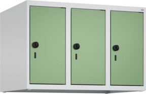 C+P Aufsatzschrank 7035 mit 3 Abteilen und Sicherheits-Drehriegel, Farbe Resedagrün/Lichtgrau, B/T/H: 50 x 75 x 50 cm - Bild 1