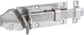 GAH Alberts Schlossriegel gerade aus Edelstahl in Silber matt, Länge: 120 mm - Bild 1