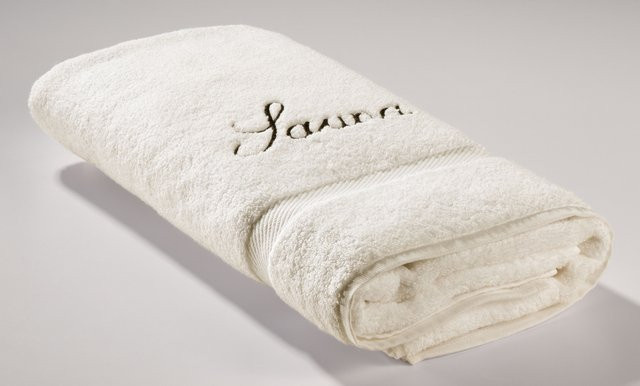 Saunatuch casa NOVA in Beige, weiches Baumwoll-Frottier für Erwachsene - Bild 1