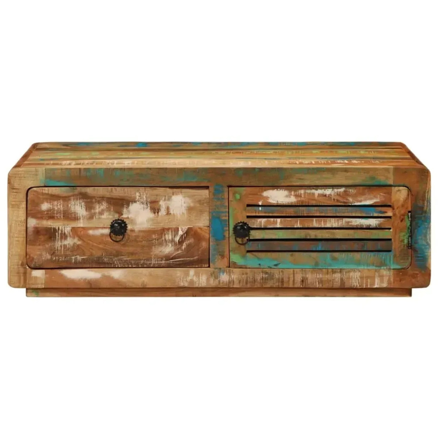 vidaXL Couchtisch aus Massivholz in Altholz-Optik, rechteckig, B/T/H: 89 x 55 x 29 cm - Bild 2