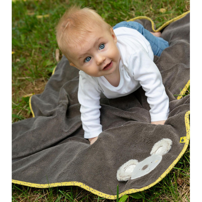 Fehn Kuscheldecke Koala Australia Fleece Grau B: 100 cm, H: 75 cm - Bild 4