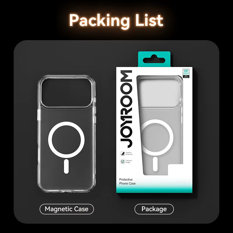Joyroom Magnetische Matte Hülle für iPhone 17 Pro Max und iPhone 16 Pro, Stoßfeste Transparente Abdeckung mit Unterstützung für kabelloses Laden - Bild 6