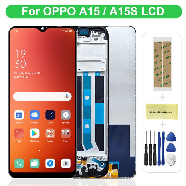 Oppo A15 LCD Display und Touchscreen Ersatzteil in Schwarz mit 6,52 Zoll für CPH2185 und A15s CPH2179 - Bild 1