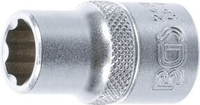BGS Steckschlüssel-Einsatz Super Lock mit 12,5 mm (1/2 Zoll) Innenvierkant und 12 mm Schlüsselweite in Silber aus Edelstahl - Bild 1