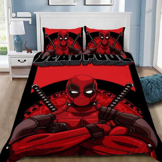 Wolverine Bettwäsche-Set von Monika Chen mit Bettbezug und Kissenbezug, Farbe Rot, B/H: 150 x 200 cm - Bild 1