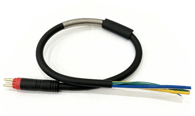 Linkwe 910C Motorkabelstecker männlich, 9-polig (3+6-polig), für Elektrofahrräder, 36V/48V/750W/1000W, mit Stahlfeder und Schrumpfschlauch, in Schwarz oder Weiß - Bild 1