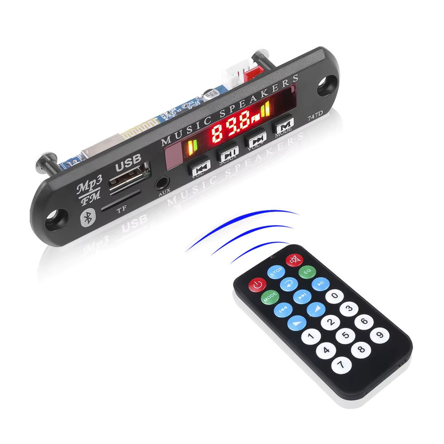 Kebidu Bluetooth 3.0 MP3 Decoder Modul mit FM Radio, USB, AUX und TF Karte, Schwarz - Bild 2