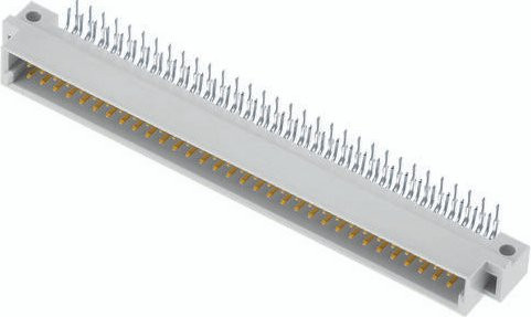 HARTING Messerleiste aus Messing in Weiß mit 2 Reihen - Bild 1