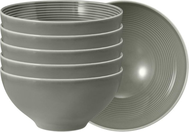 Seltmann Weiden Müslischalen Beat Color Glaze Grau, 6er Set, Durchmesser: 15,7 cm - Bild 1