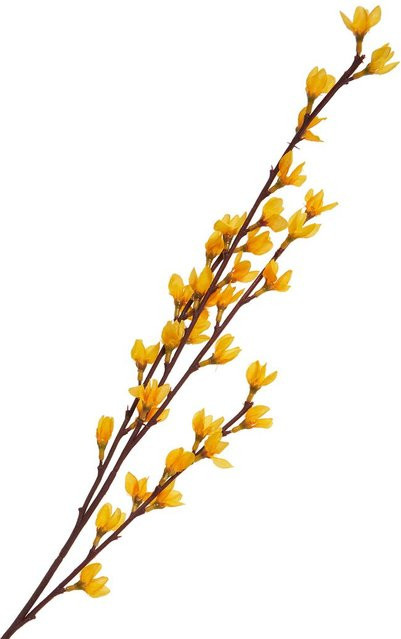 Künstlicher Forsythien-Zweig in Gelb und Multi aus Kunststoff und Draht - Bild 1