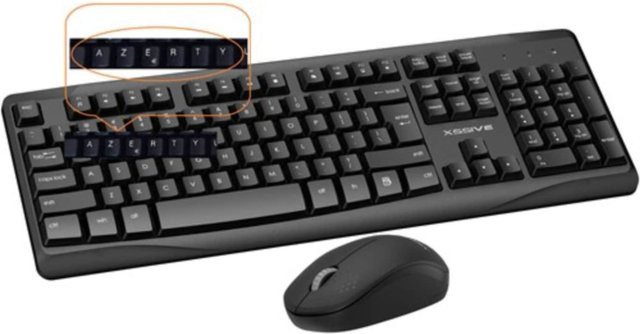COFI 1453 Kabelloses Bluetooth Tastatur und Maus Set in Schwarz mit QWERTY Layout - Bild 1