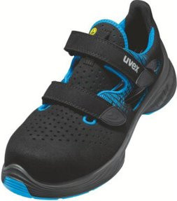 Uvex Sandalen 1 G2 S1 Sicherheitsschuhe blau schwarz Größe 48 Weite 10 - Bild 1