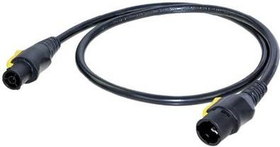 Neutrik Strom Anschlusskabel mit 1x PowerCon-Buchse und 1x PowerCon-Stecker in Schwarz-Gelb, Länge: 1,50 m - Bild 1