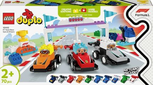 LEGO DUPLO F1 Team Rennautos mit Rennfahrern ab 2 Jahren - Bild 3