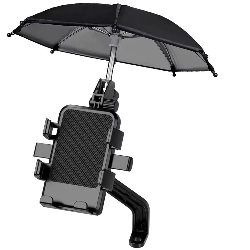 YTDMEN Motorrad-Handyhalter mit Regen- und Sonnenschutz in Schwarz für Smartphones von 5 bis 7,2 Zoll - Bild 5