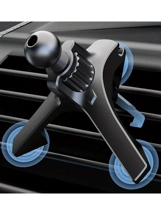 KAFNHCKA Universeller Handyhalter für die Auto-Lüftung in Schwarz als GPS-Navigationshalterung für iPhone, Huawei, Realme und OnePlus - Bild 6