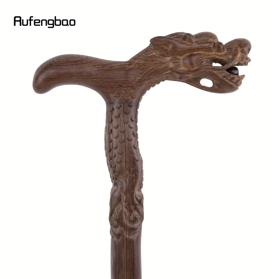 Rufengbao Drachenbiss-Ball aus Holz in Braun als dekorativer Stock für Halloween, Cosplay und Partys - Bild 2