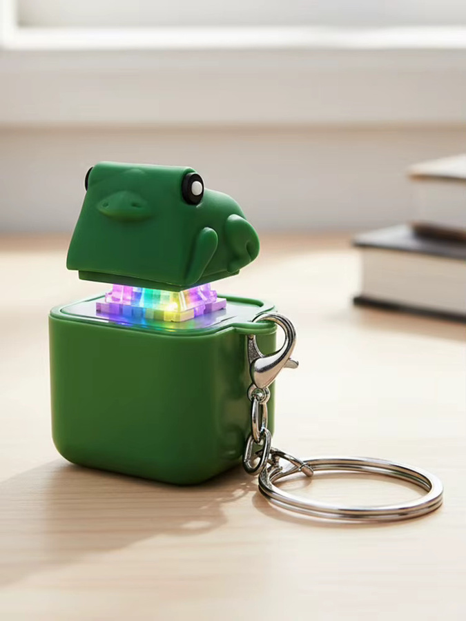 JOCESTYLE Frosch-Knurren-Fidget-Spielzeug, mit Sound und Lichtern, Grün - Bild 6