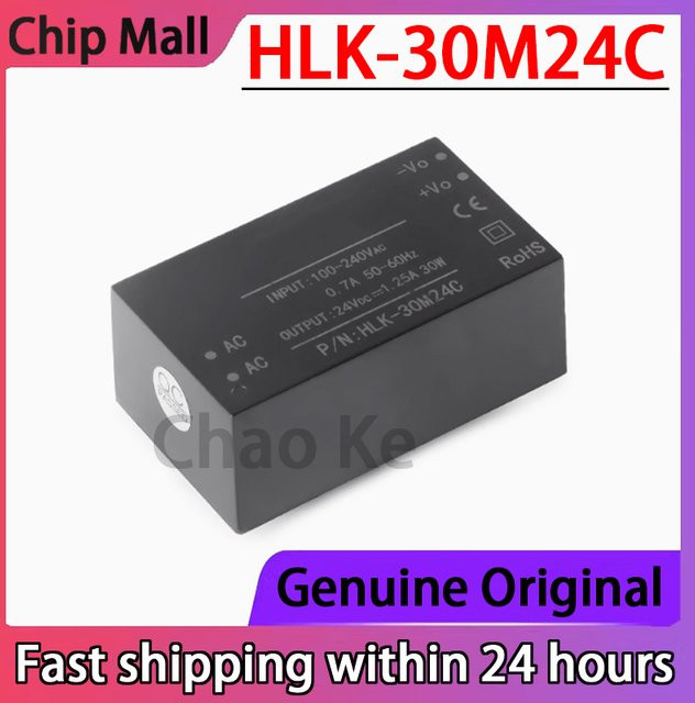 Original HLK-30M24C AC-DC Leistungsmodul, isoliert und geregelt, 220 V bis 24 V, 1,25 A, 30 W mit integriertem EMV-Schaltkreis, Schwarz - Bild 1