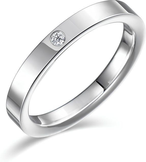 Ring Edelstahl, Zirkonia, Silber, Damen - Bild 1