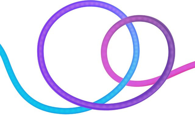 Hombli Neon Tube RGBIC LED-Leuchtstoff in Transparent und Multicolour, Länge: 5 m - Bild 1
