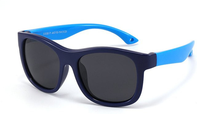 Techsuit 8306-C31 Baby-Sonnenbrille, Vollrand, Square, schwarz-blau, Kunststoff - Bild 1