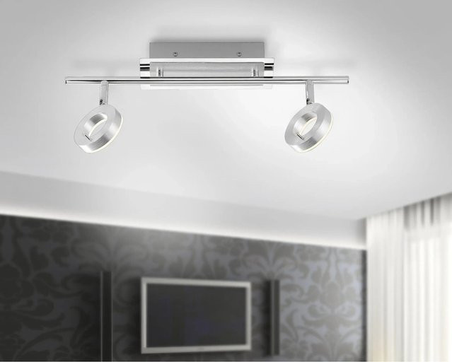 Paul Neuhaus LED-Deckenleuchte Sileda 2-flammig in Silber aus Aluminium matt - Bild 1