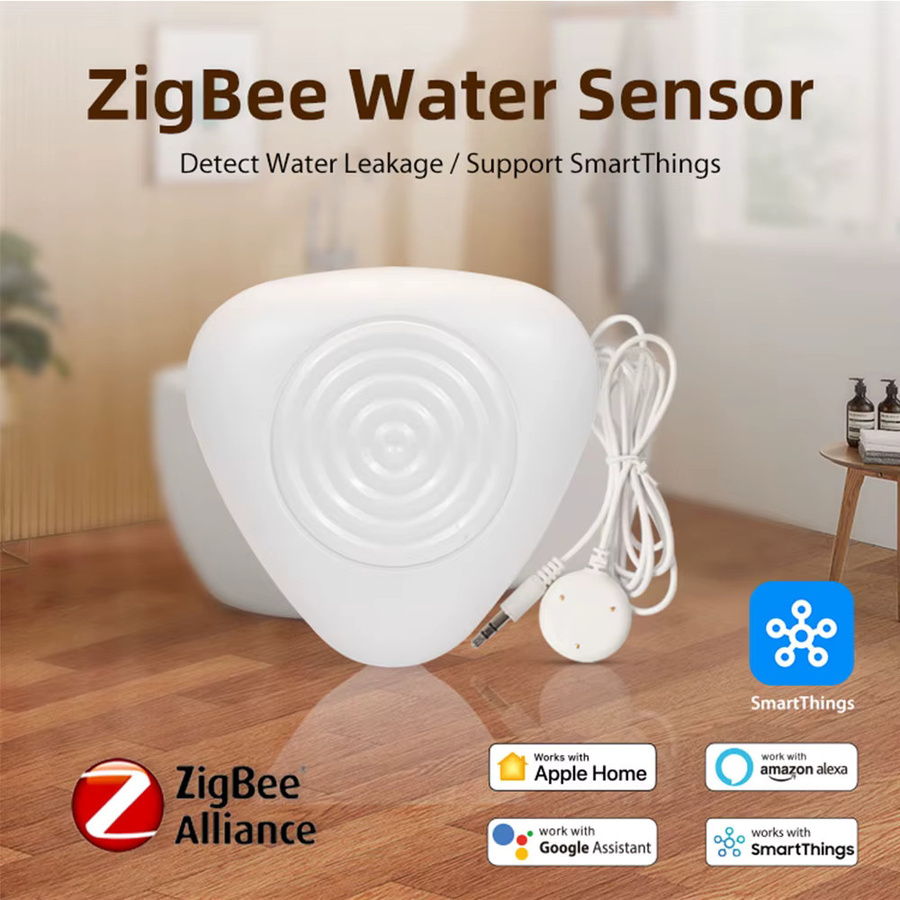 Tuya ZigBee 3.0 Wasserleck-Sensor und Überlauf-Detektor in Weiß, kompatibel mit Smart Life, HomeKit, Home Assistant und SmartThings - Bild 2