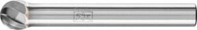 PFERD TOOLS Hartmetall Frässtift Kugel KUD universal grob, Kugel Ø 08 mm x 07 mm, Schaft-Ø 6 mm, Farbe: Silber - Bild 1
