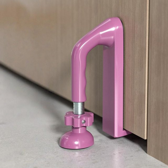 Tragbares Türsicherheitsgerät SheyIn Türstopper für Hotel und Apartment in Rosa - Bild 1