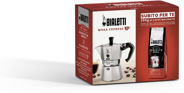 Bialetti Espressokocher Geschenkset in Silber mit 0,77 l Füllmenge - Bild 1