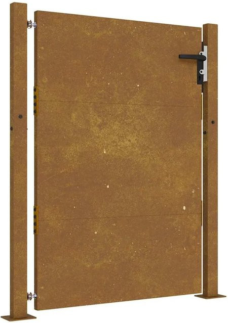 vidaXL Gartentor aus Cortenstahl in Rost-Optik, B: 110 cm, H: 130 cm - Bild 1
